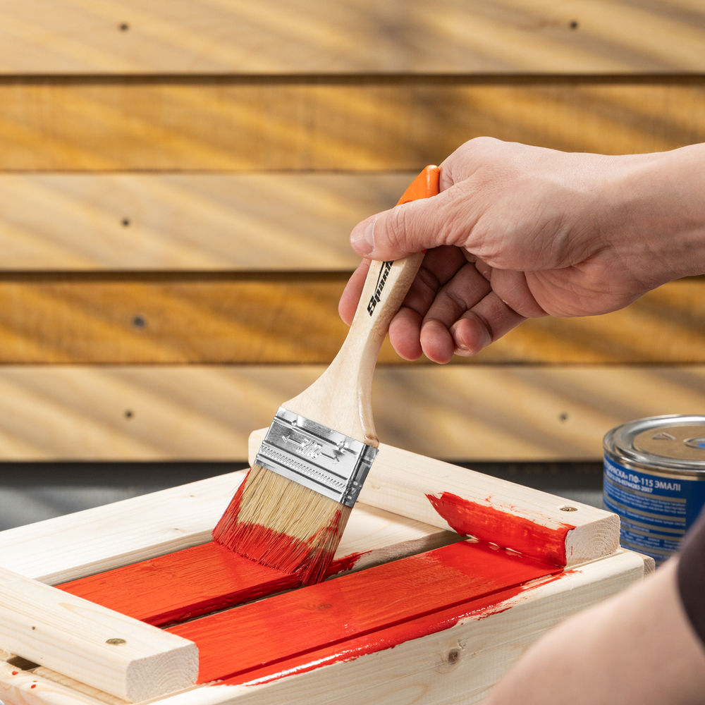 Кисть плоская Slimline 2.5 (63 мм) натуральная щетина, деревянная ручка Sparta (824355)