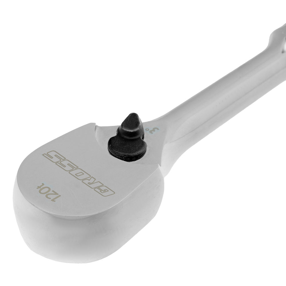 Ключ-трещотка 1/4, CrV, 120 зубьев, цельнометаллический, хром Gross