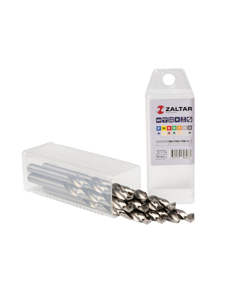 Комплект свёрл по металлу индустриальных, 10 шт, DIN 338, HSS-G, Тип N, 5xD, O8.00 мм (ZA-73080-S10)