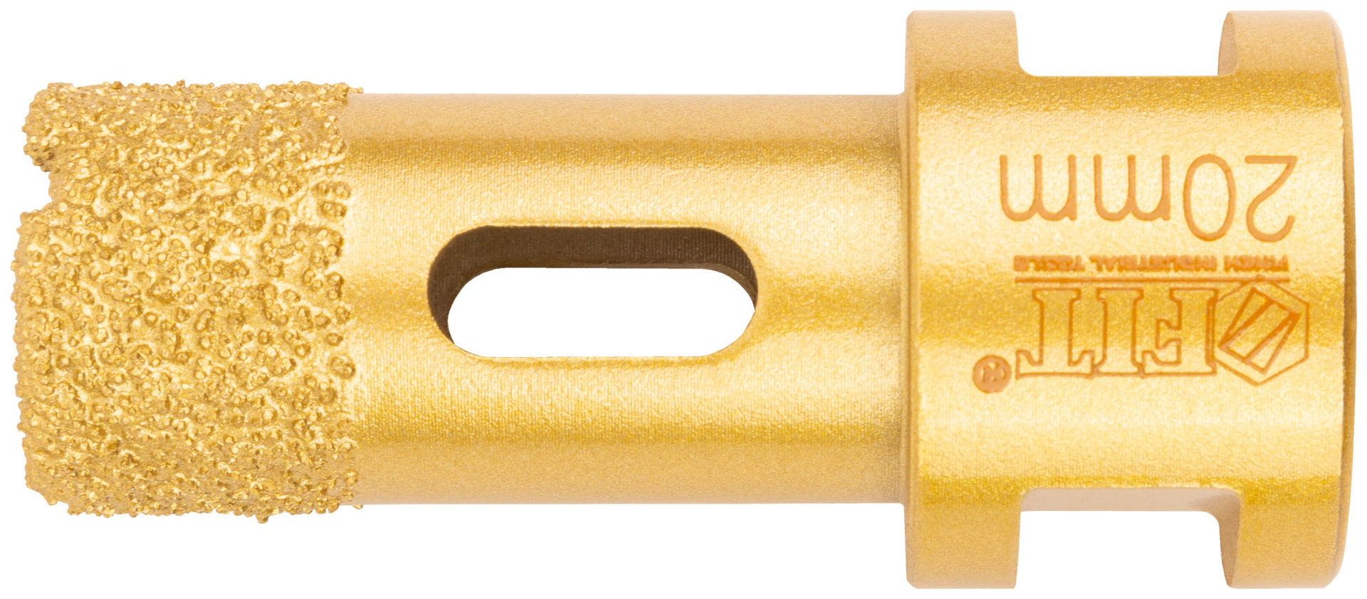 Коронка кольцевая для УШМ, М14, по керамограниту, камню и кафелю алмазная, вакуумное спекание 20х60 мм (16338)