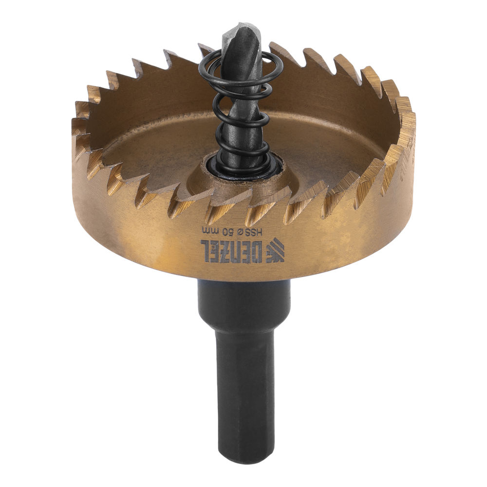 Коронка по металлу HSS, 50 мм, нитридтитановое покрытие Denzel (724116)