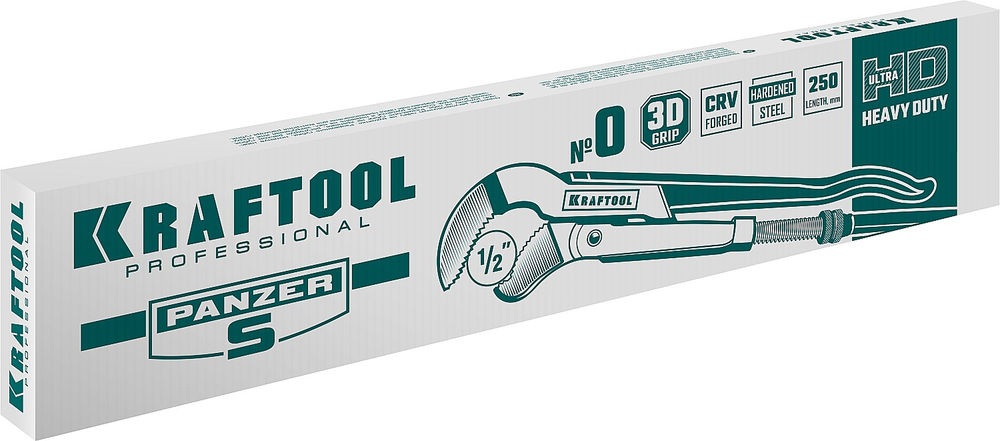 Трубный ключ с изогнутыми губками PANZER-S, №0, 1/2, 240 мм KRAFTOOL 2733-05_z02