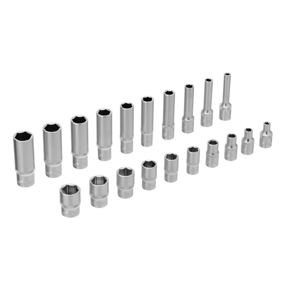 Набор торцевых головок с трещоткой, 1/4, 26 предметов Stels
