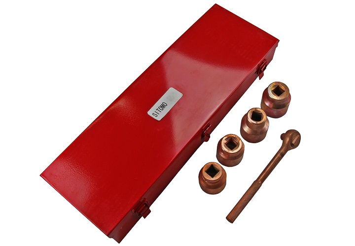 Набор головок торцевых, шестигранные, N5 10-50 мм металлический кейс омеднение 