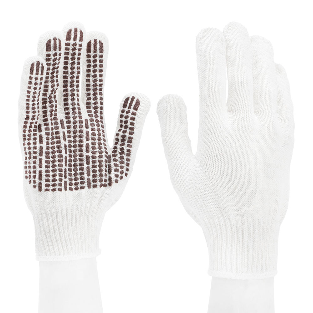 Перчатки трикотажные, ПВХ гель Протектор, оверлок Сибртех (67778)