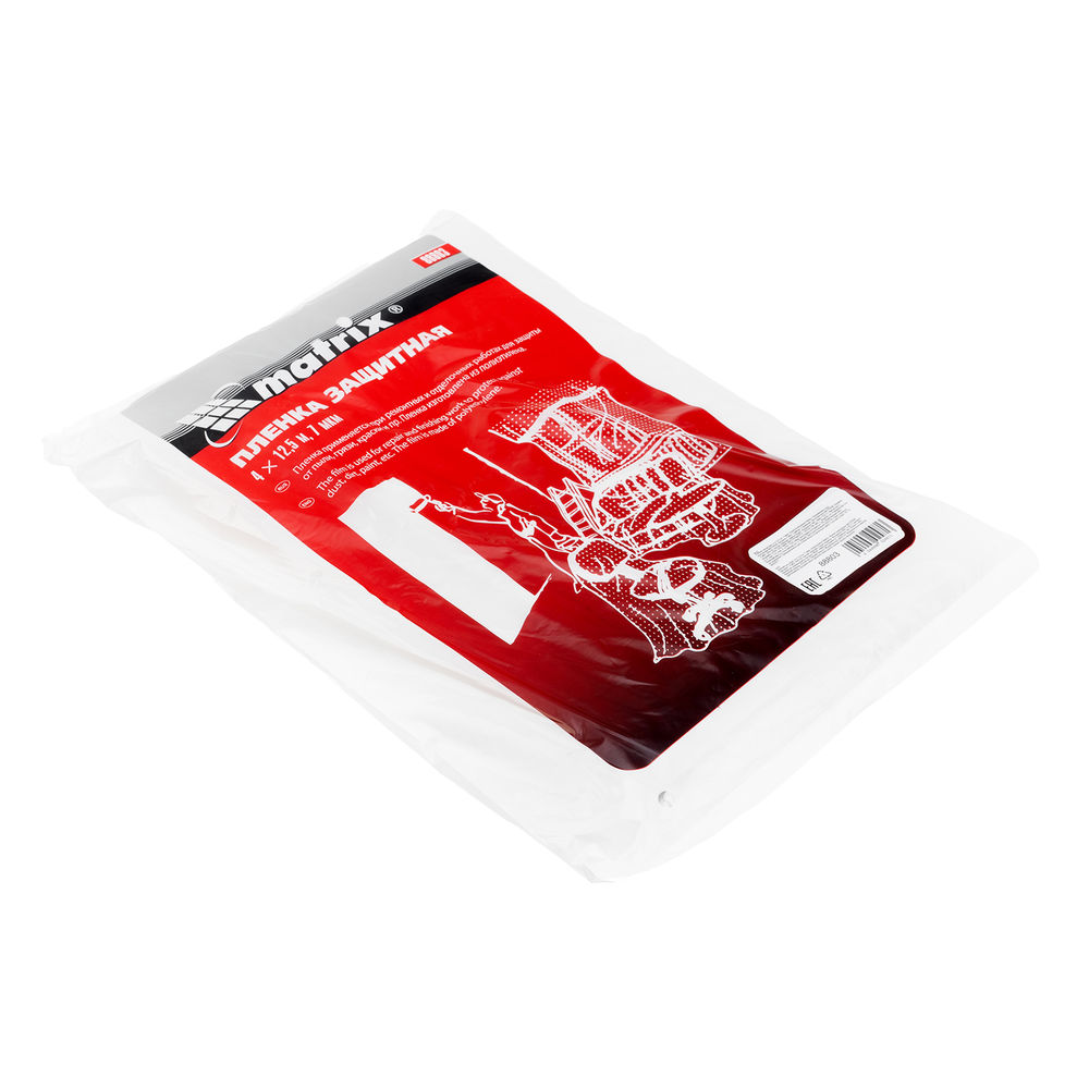 Пленка защитная, 4 х 12.5 м, 7 мкм, полиэтиленовая Matrix (88803)