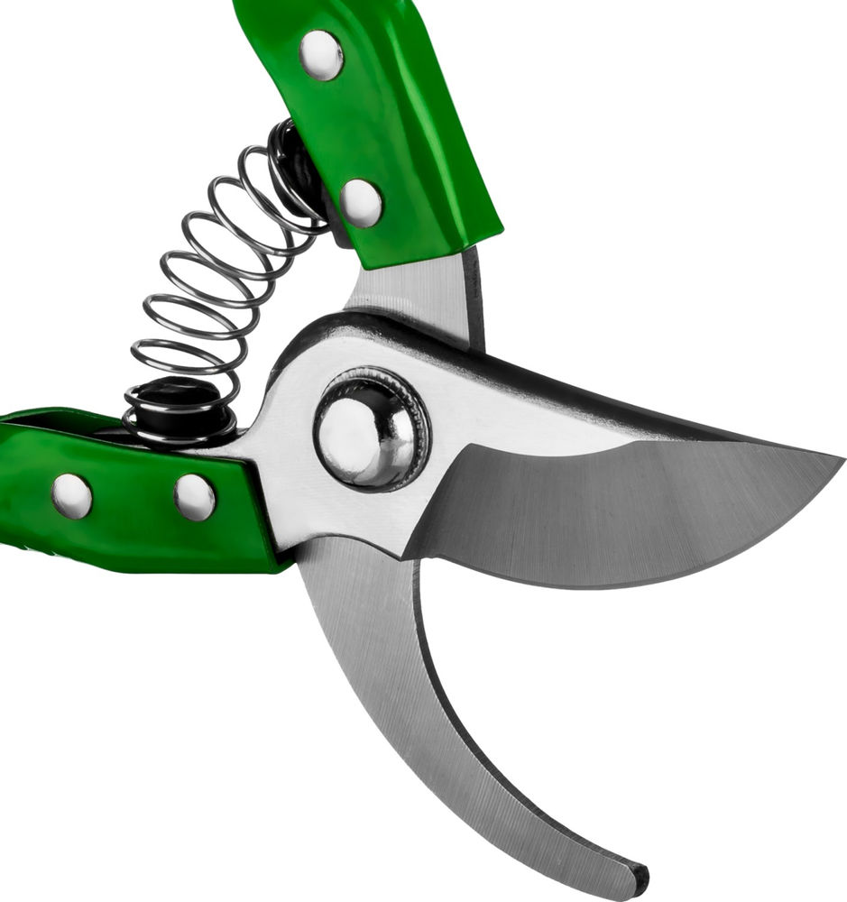 Плоскостной секатор 200 мм, углеродистая сталь, закаленные лезвия, стальные эргономичные рукоятки РОСТОК PC-25 423009