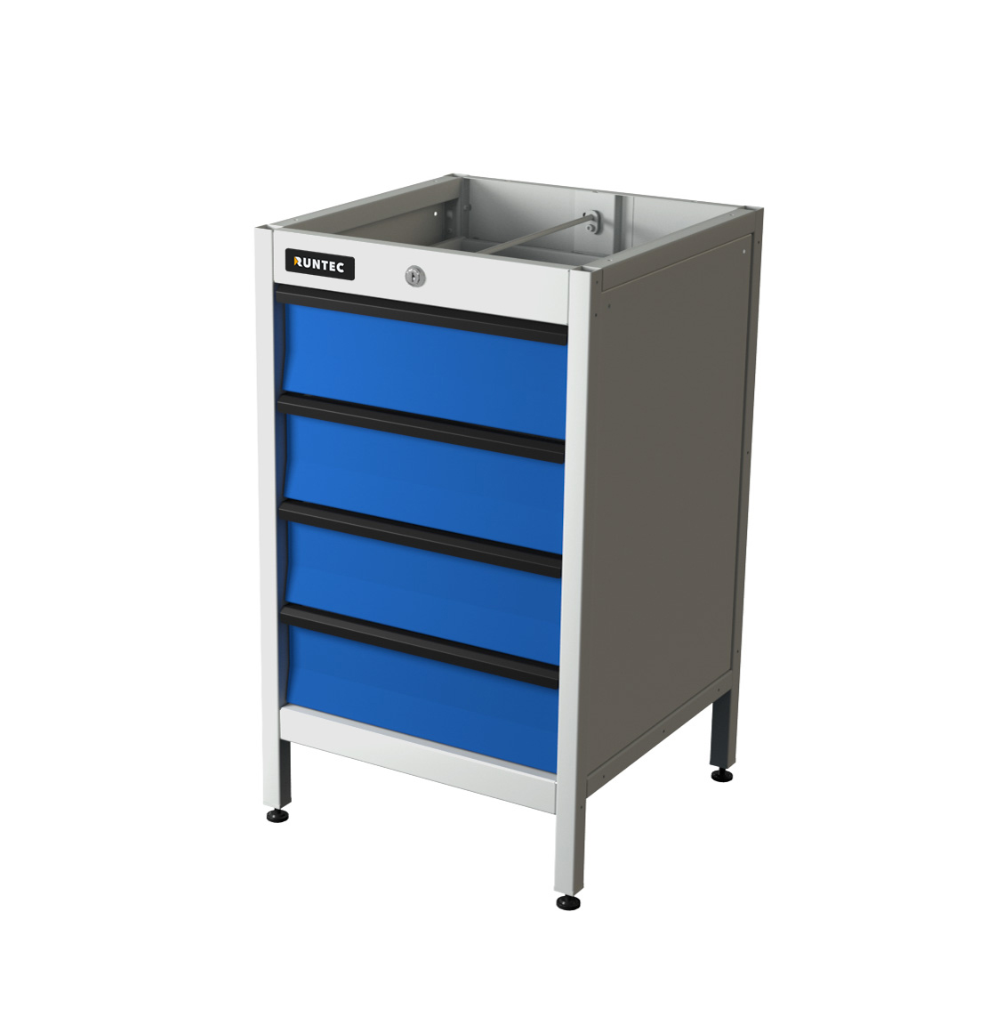 Тумба с 4-мя ящиками синий (светло-серый) RUNTEC TS4-7035-5005