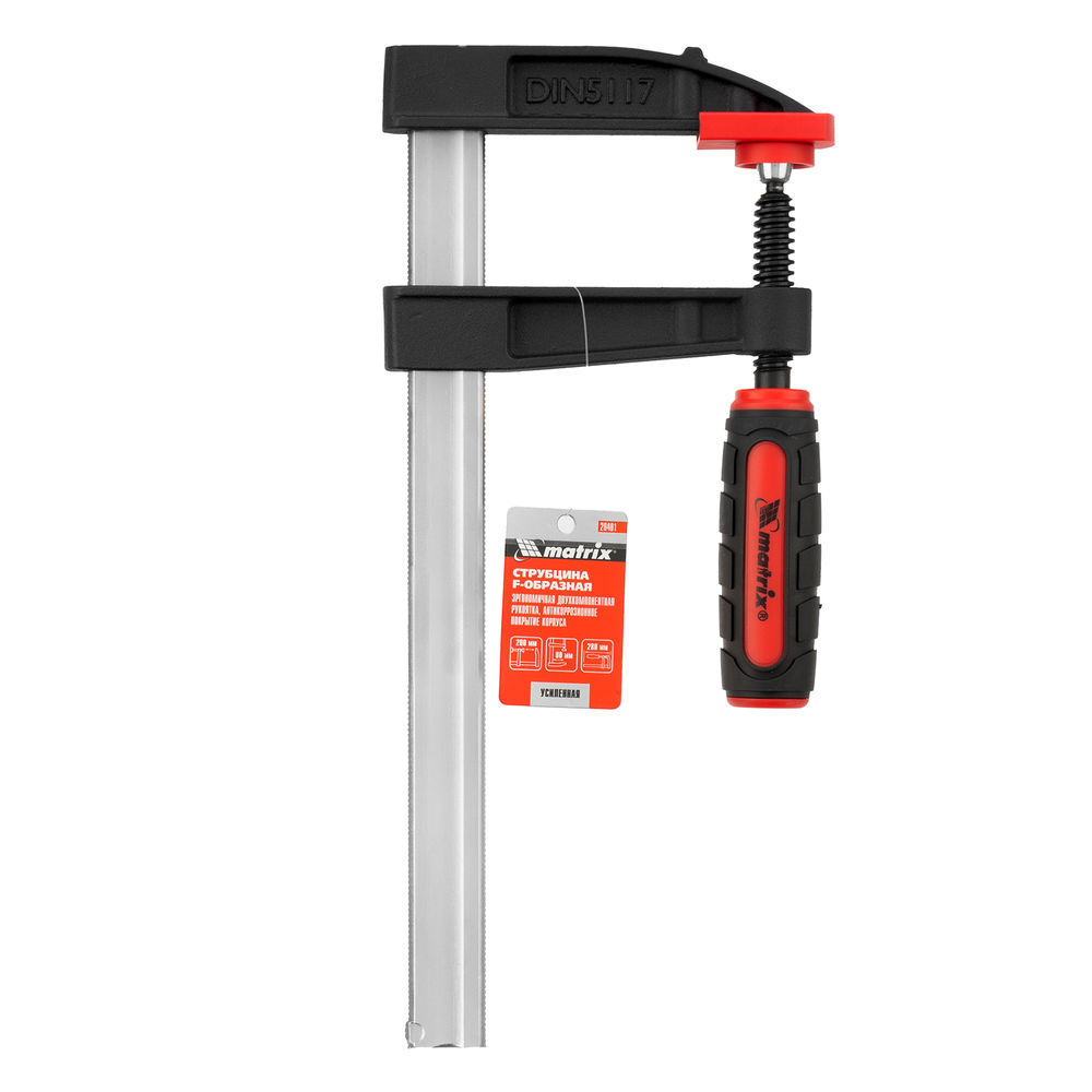 Струбцина F-образная, 200 х 80 х 280 мм Matrix (20401)