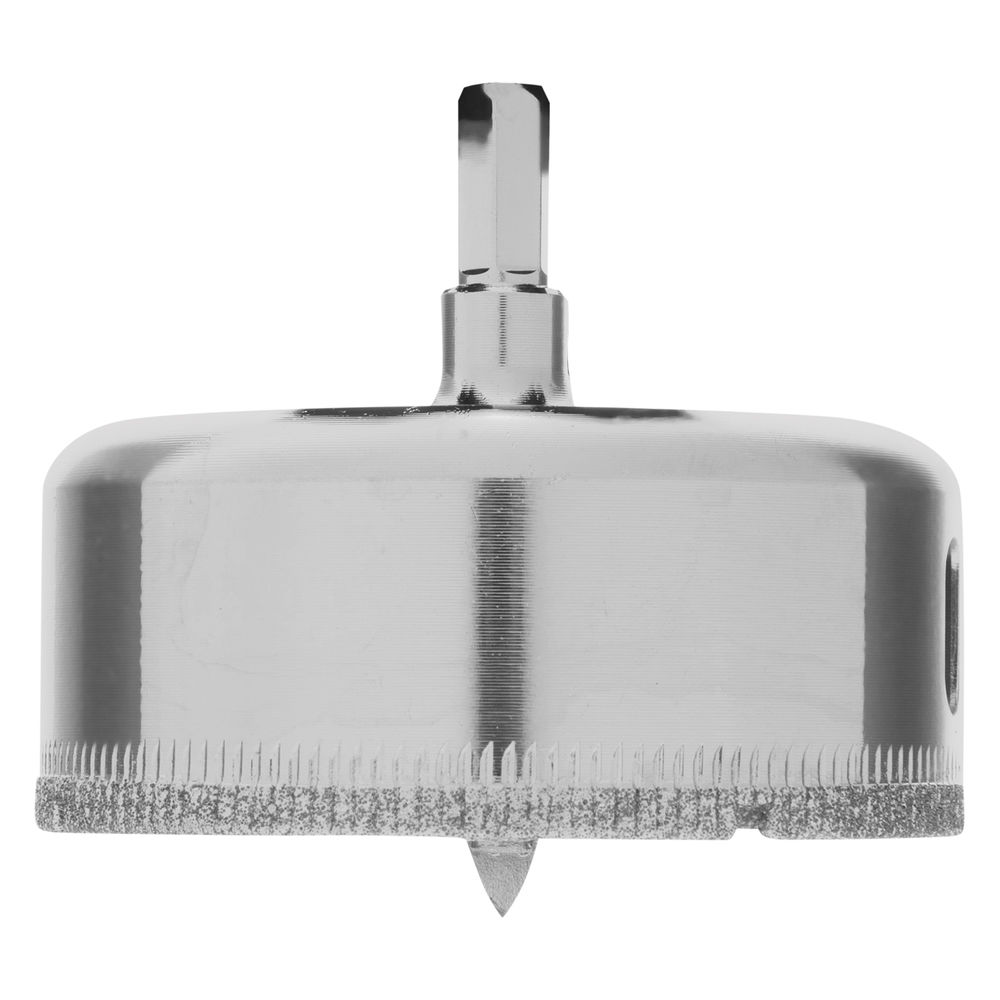 Сверло по керамической плитке и стеклу, 68 х 55 мм, шестигранный хвостовик, с центрующим сверлом Сибртех (72726)