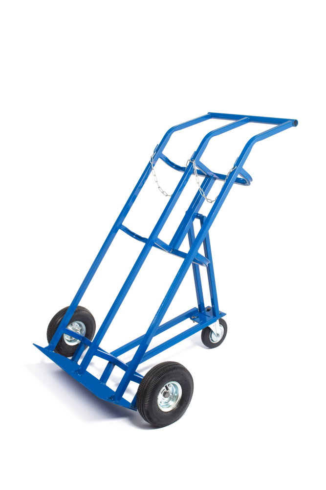 Тележка для газовых баллонов TOR ГБ-2, 2 баллона (250 пневмо колеса + 160 поворотное) (1023661)