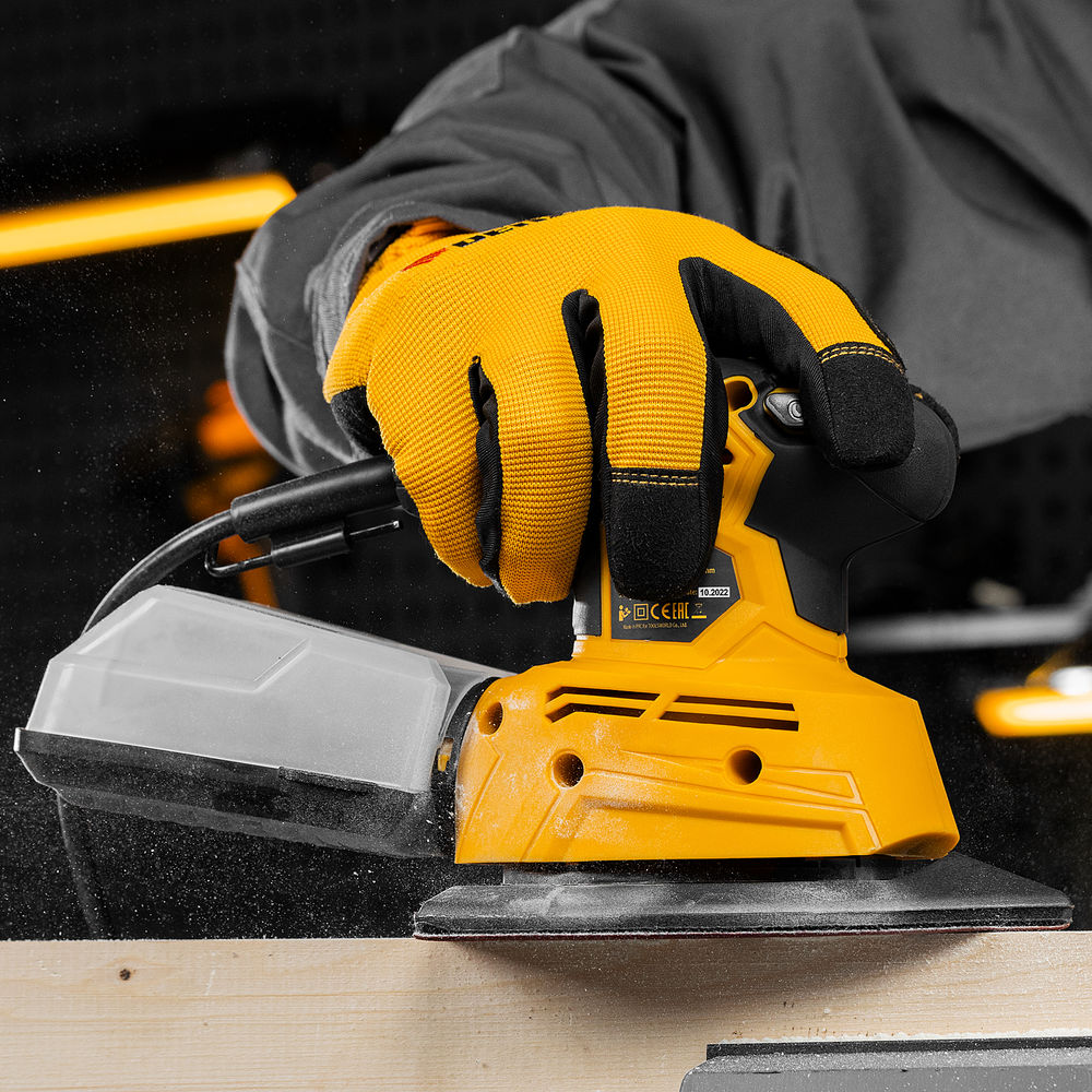 Треугольник абразивный на ворc. подложке под липучку, перф., P 600, 150х150х100 мм, 5 шт. Denzel (738697)