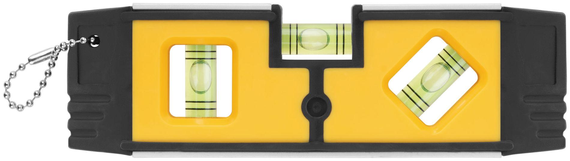 Уровень Мини пластиковый, 3 глазка, магнитный, с алюминиевой рамкой, Профи 150 мм (18607)