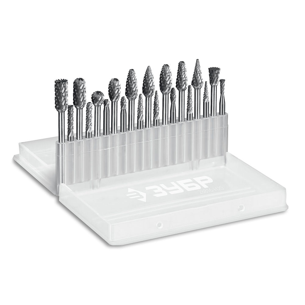 Набор борфрез твердосплавных 20 шт, хв-к 3 мм ЗУБР ПРОФЕССИОНАЛ 28816-H20