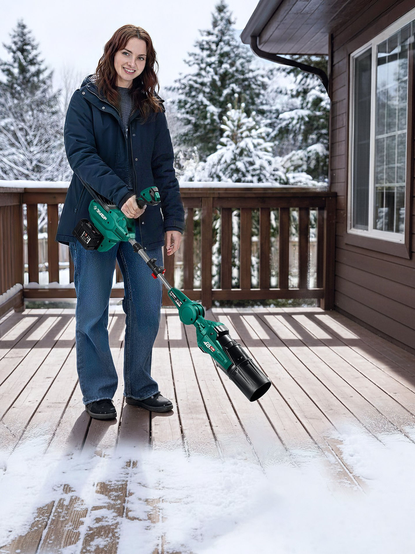 ЗУБР 40 В (2x20В), 1400 м3/ч, без АКБ (LMS), воздуходувка аккумуляторная (ВА-1400)