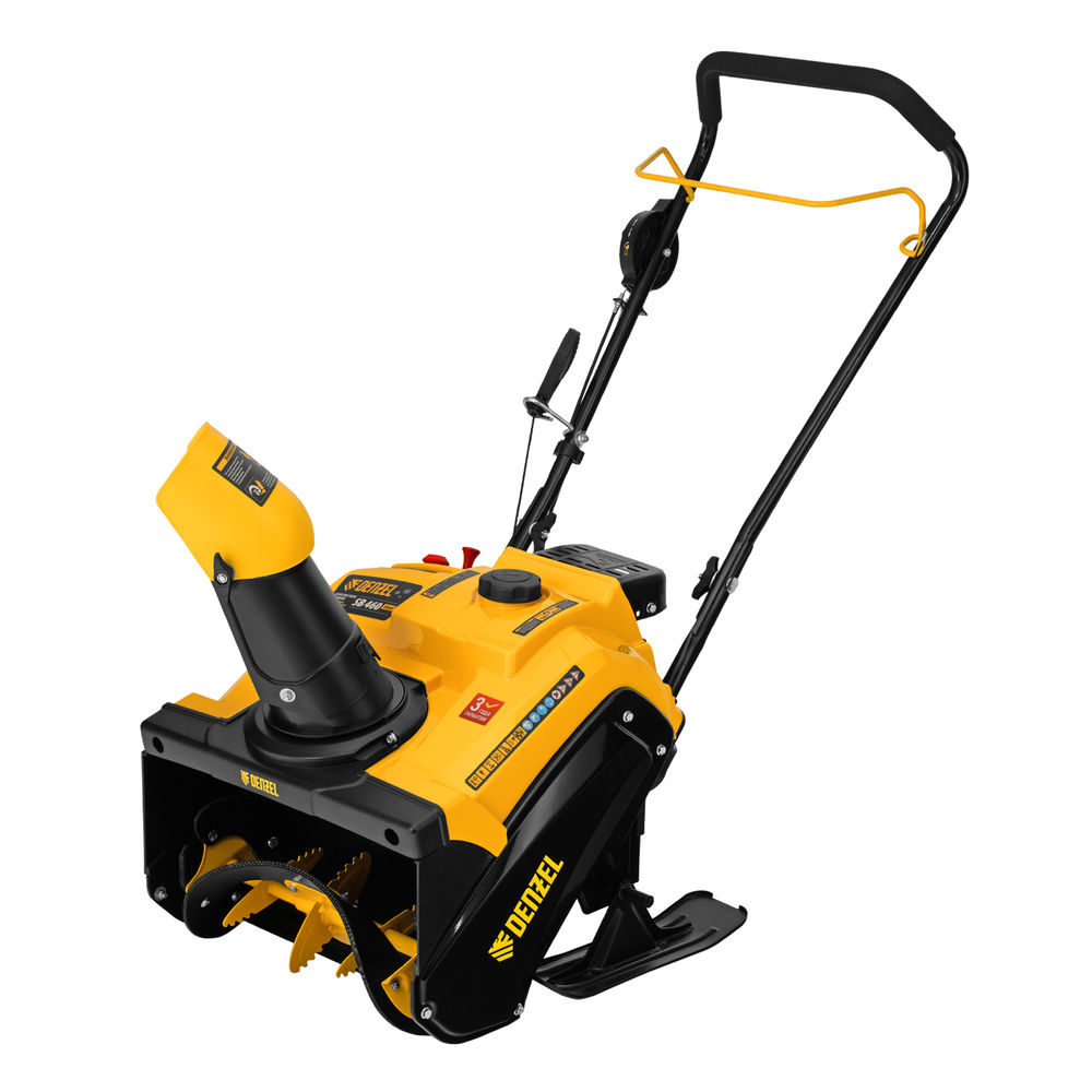 Бензиновая снегоуборочная машина SB 460 Sled, 99cc, лыжи ручной старт// Denzel (97648)