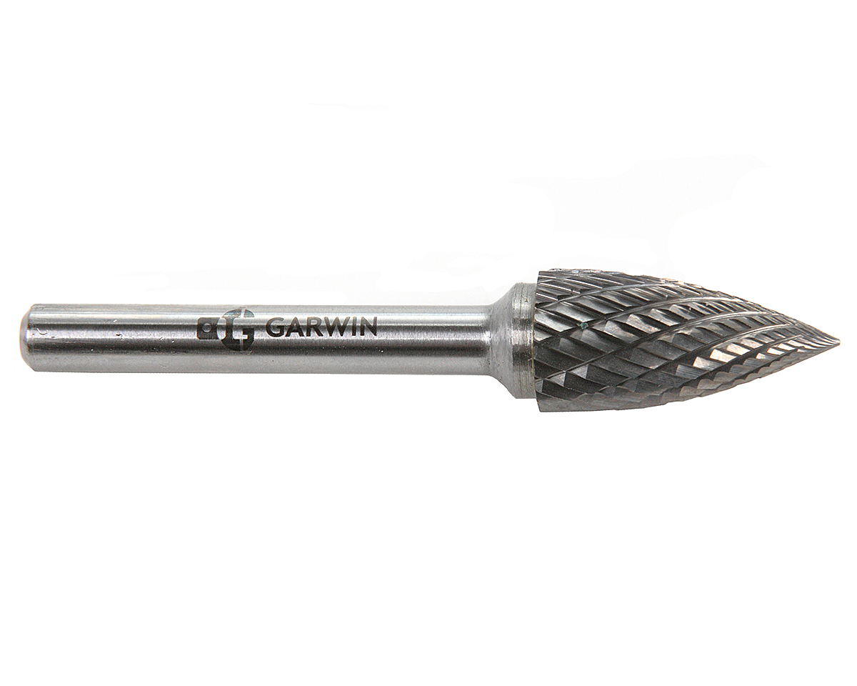 Борфреза параболическая с заостренным концом 12x25x69 мм, VHM, DC, форма G (серия 900645) GARWIN INDUSTRIAL 900645-122569