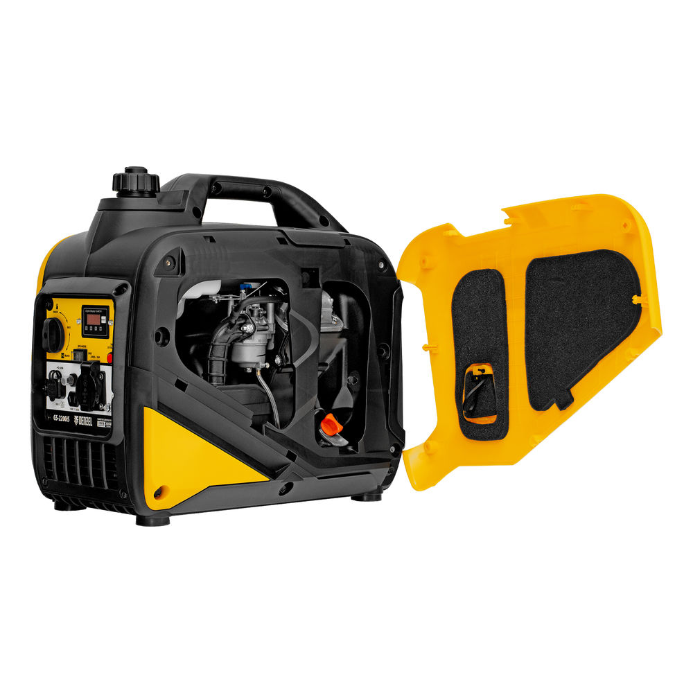 Генератор инверторный GS-2200iS, 2,2 кВт, 230 В, закрытый корпус, ручной старт DENZEL (94713)