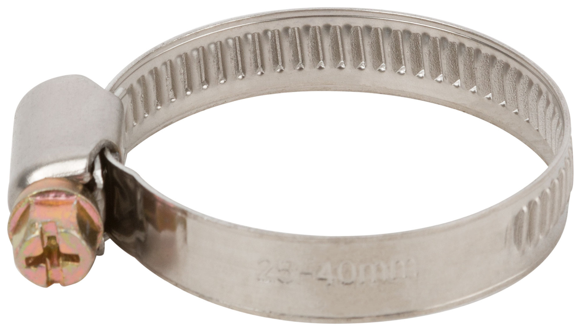 Хомут обжимной (нержавеющая сталь со сваркой) 25-40 мм (64280)