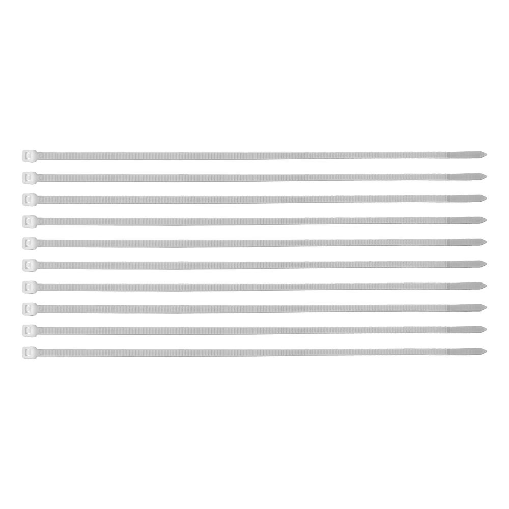 Хомуты, 300 x 4.8 мм, пластиковые, белые, 100 шт Сибртех (45536)