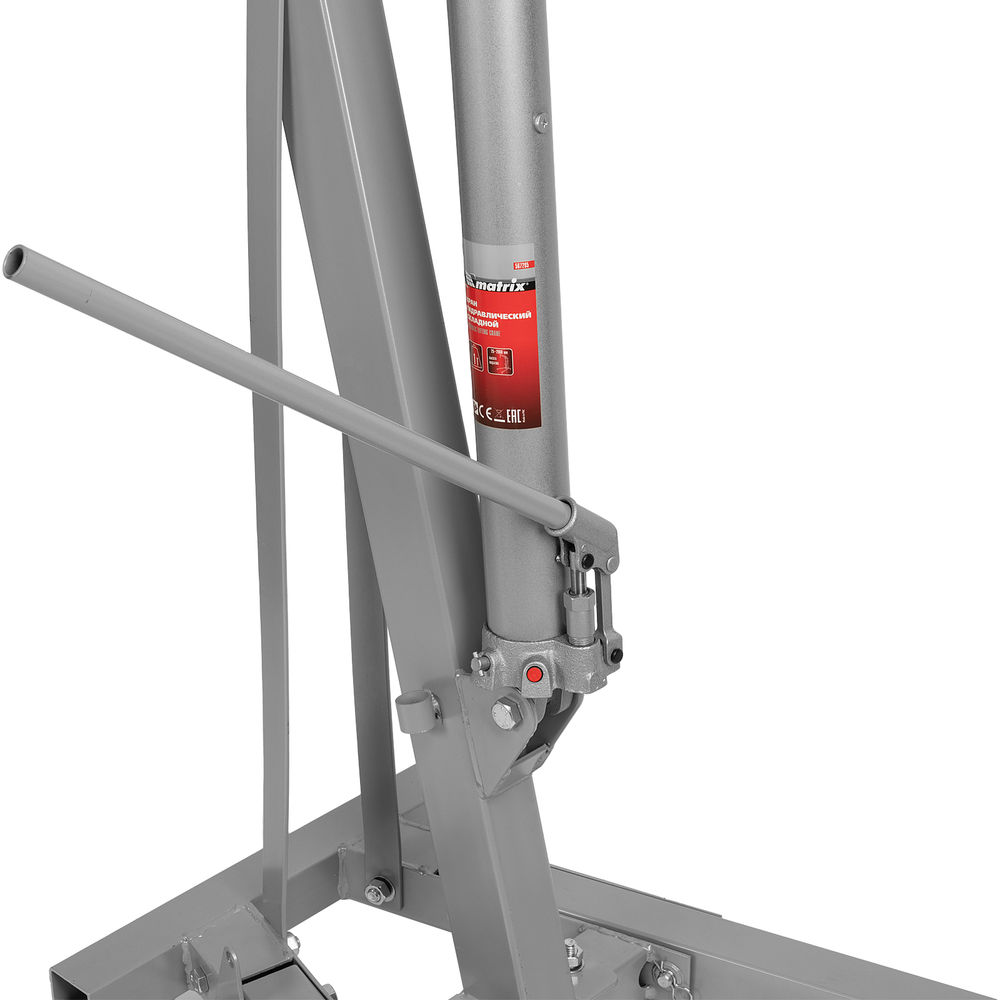 Кран гидравлический, 1 т, H подъема 25-2060 мм, складной (комплект из 2 частей) Matrix (567295)