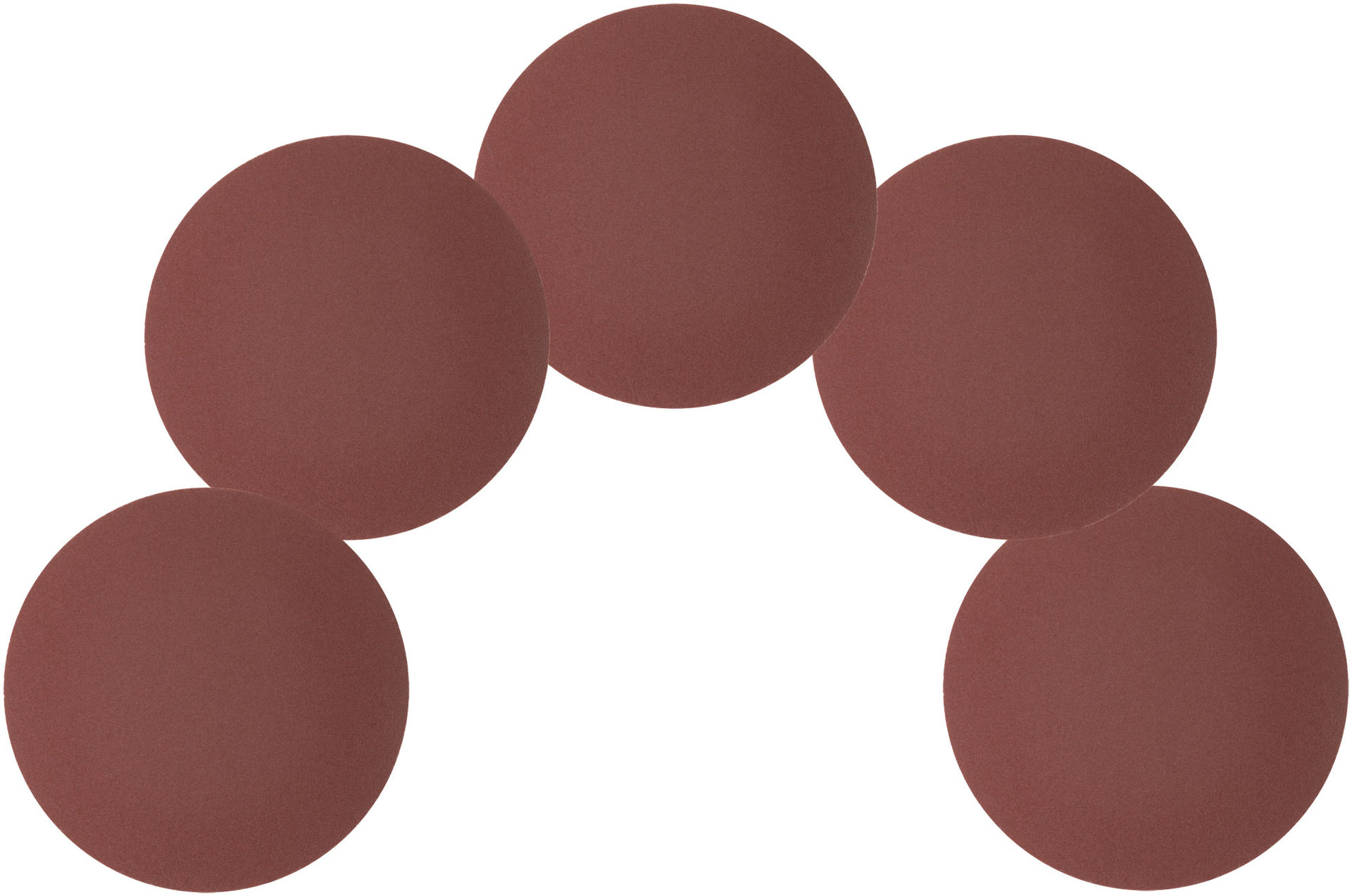 Круги шлифовальные сплошные (липучка), алюминий-оксидные, 125 мм, 5 шт. Р 180 (39828М)