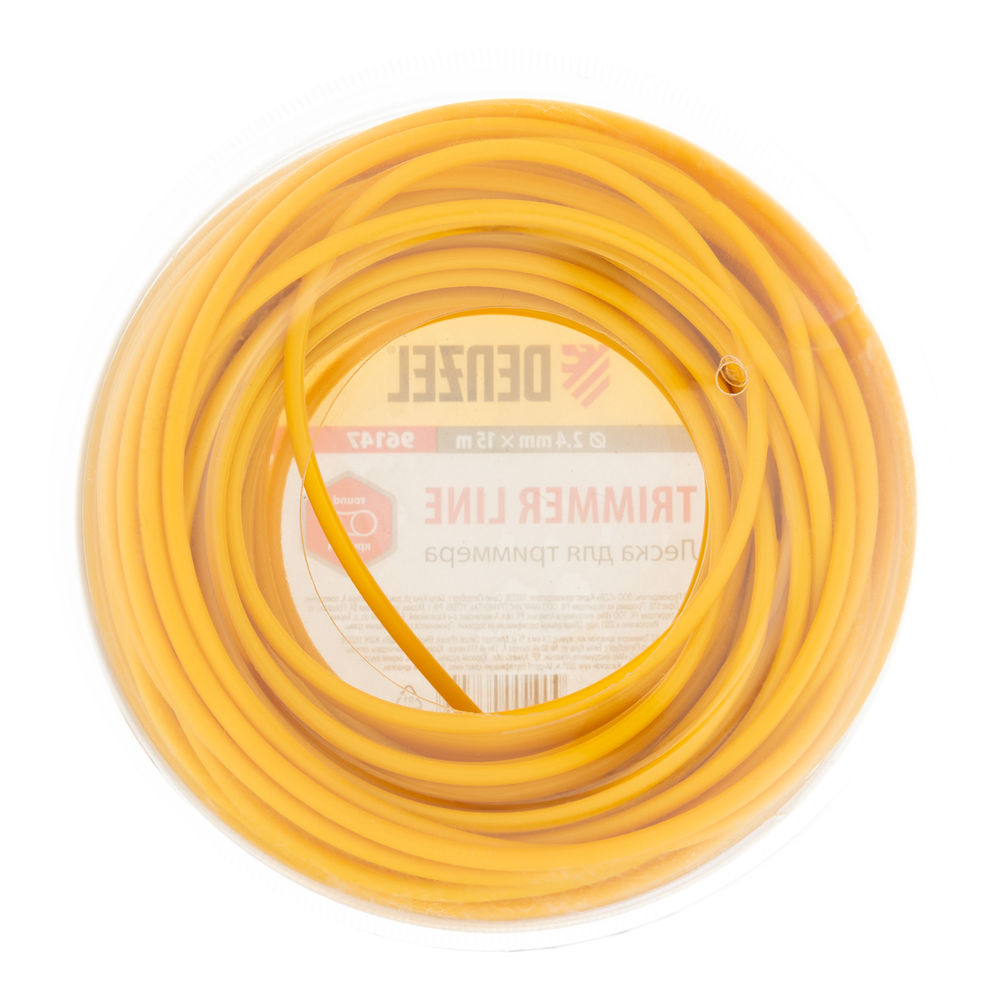 Леска для триммера круглая, 2.4 мм х 15 м Denzel (96147)