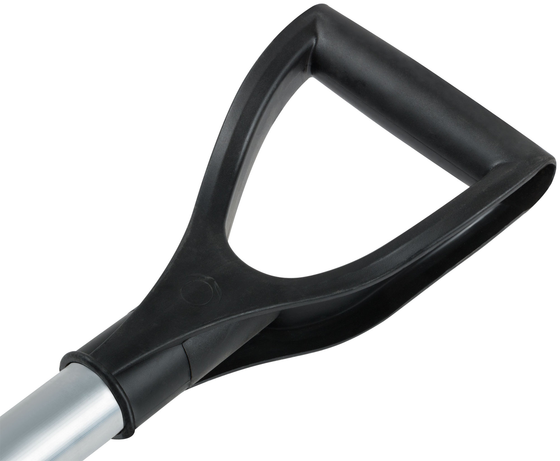 Лопата для уборки снега авто Мини пластиковая, укороченный алюм. черенок 365x380x850 мм (68105)