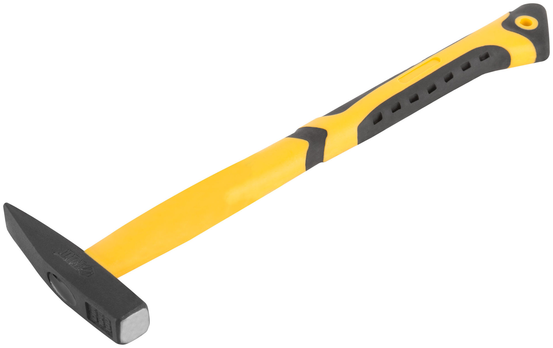 Молоток кованый, фиберглассовая усиленная ручка, антивибрационные накладки, Профи 100 гр. (44341)