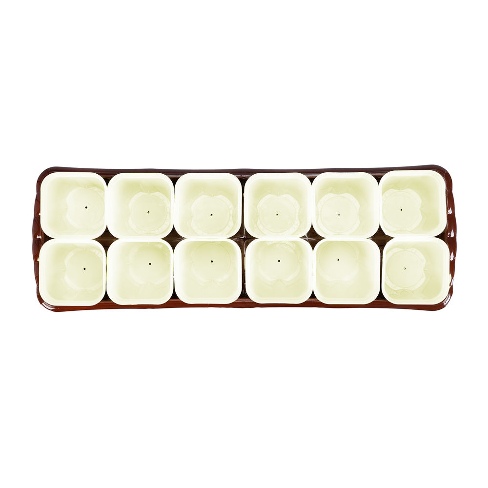 Набор для рассады, поддон 470х166х82 мм, 12 горшочков по 250 мл. с выдвижным дном Palisad (643450)