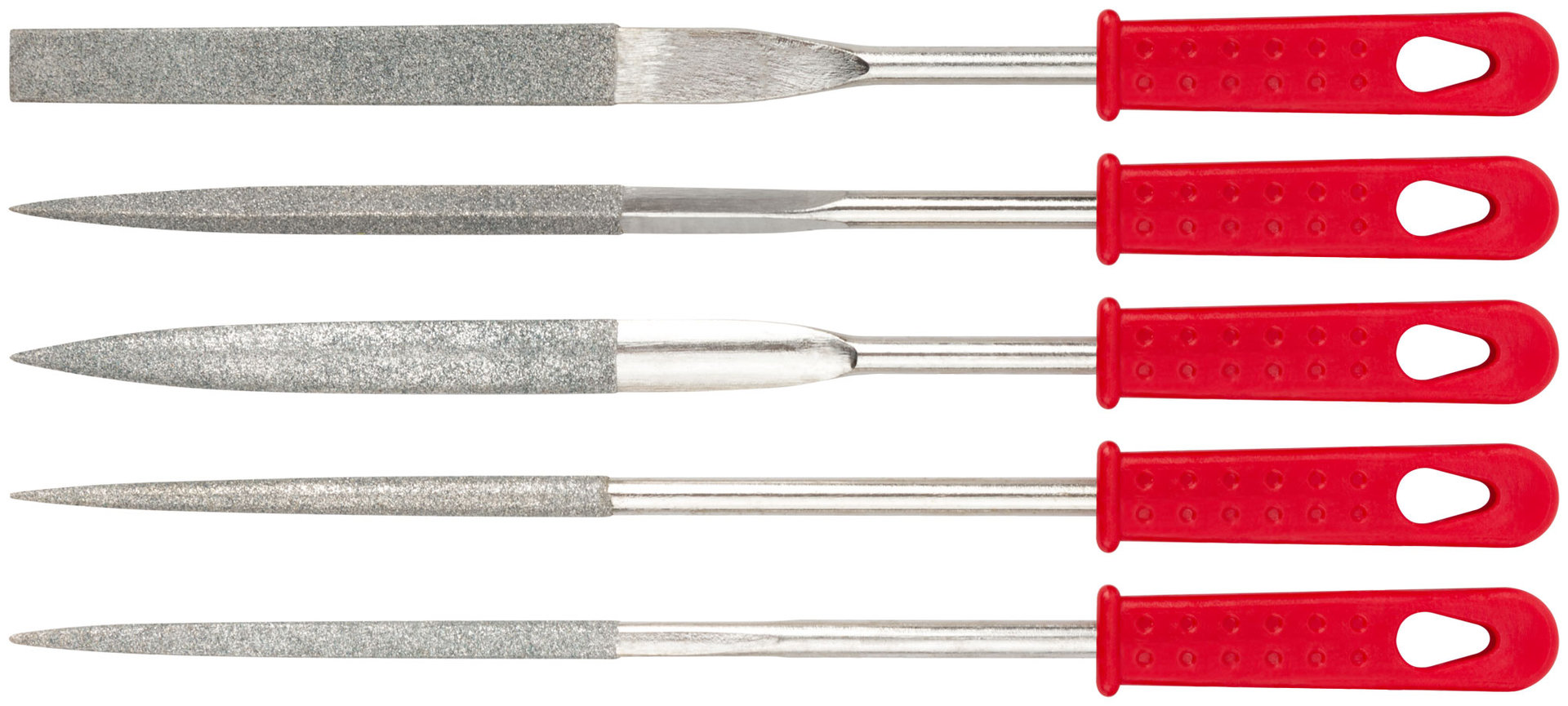 Надфили алмазные, 5 шт., 5x170/70 мм ( широкие ) (42159)