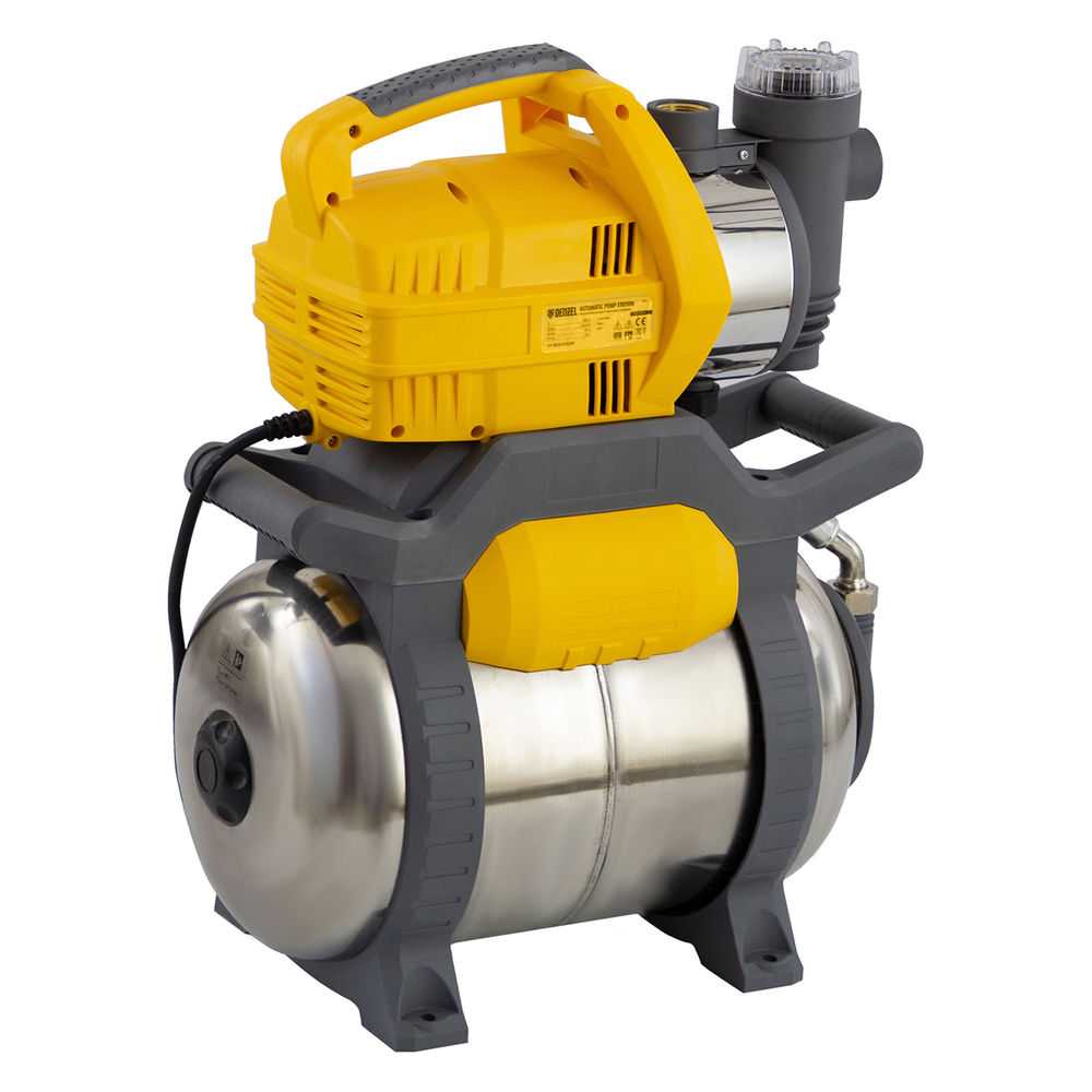 Насосная станция PSХ950X, Х-Pro, 950 Вт, 3300 л/ч, ресивер 24 л, подъем 38 м, нержавейка Denzel (97214)