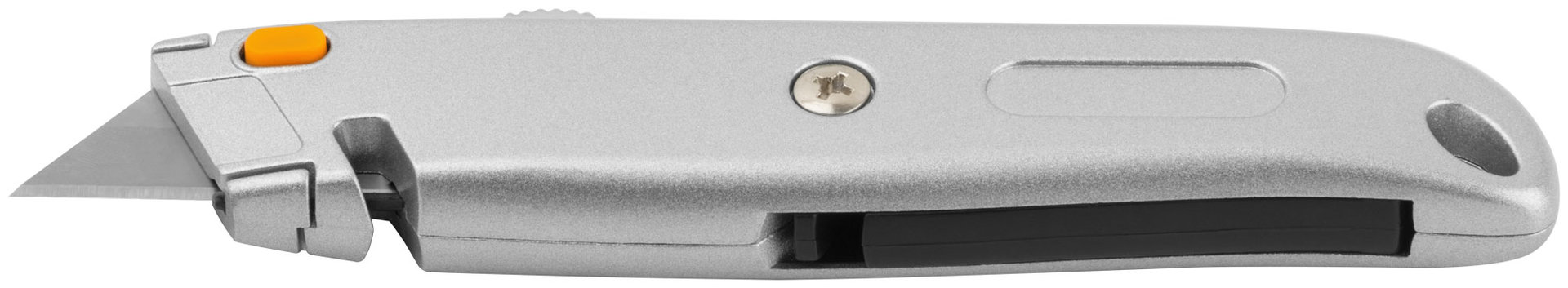 Нож для напольных покрытий серый, металлический корпус, кассета 4 лезвия (10342)