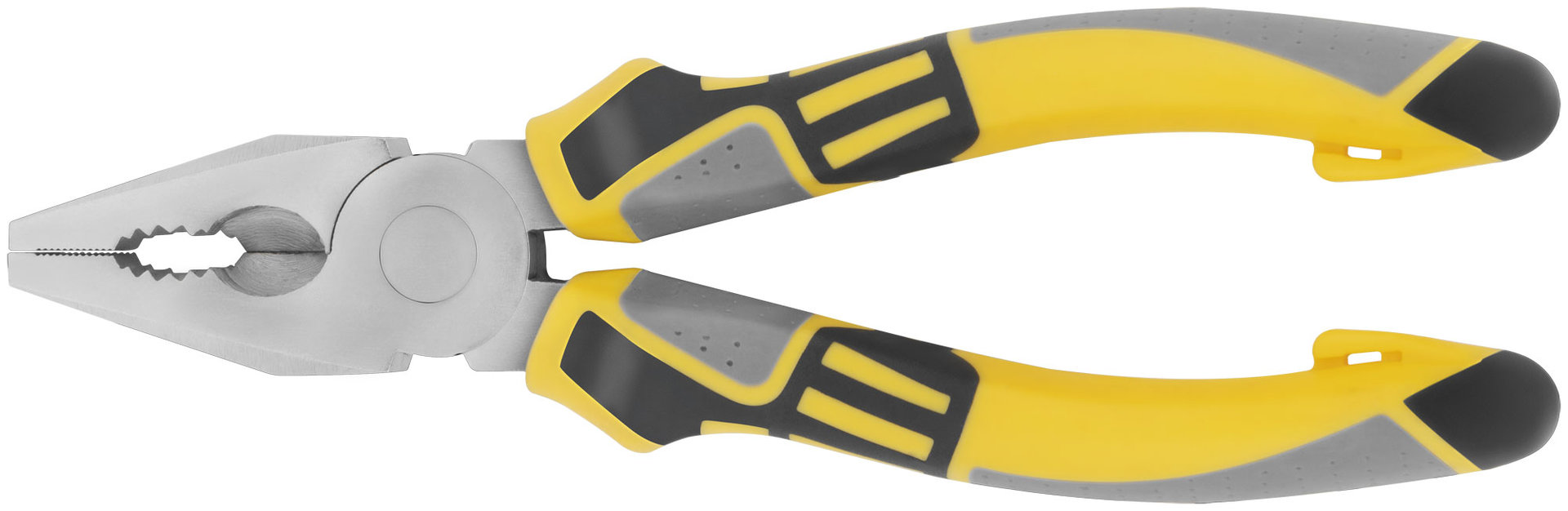 Плоскогубцы комбинированные Смарт, трехцветные прорезиненные ручки, никелевое покрытие 180 мм (50664)