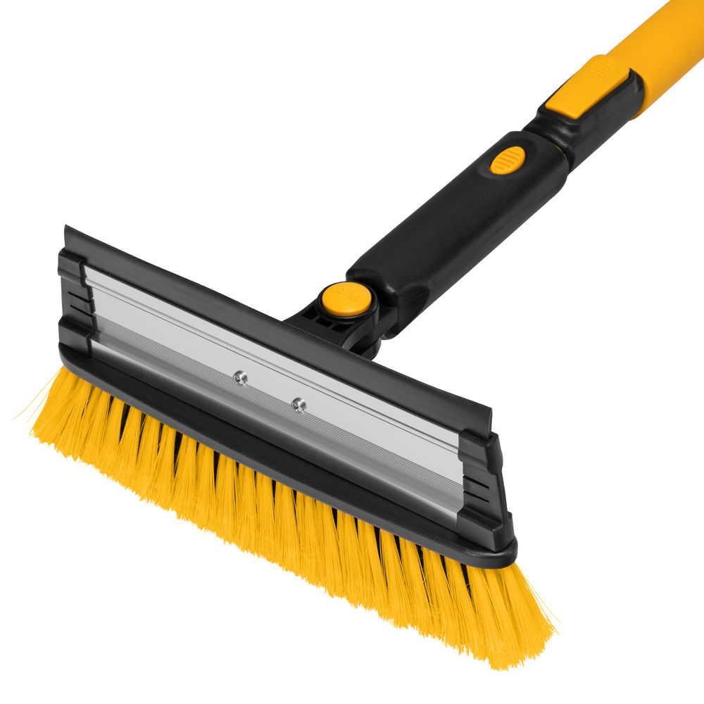 Щетка-сметка для снега со скребком, телескоп, поворотная голова, водосгон, 900-1200 мм Denzel (55308)