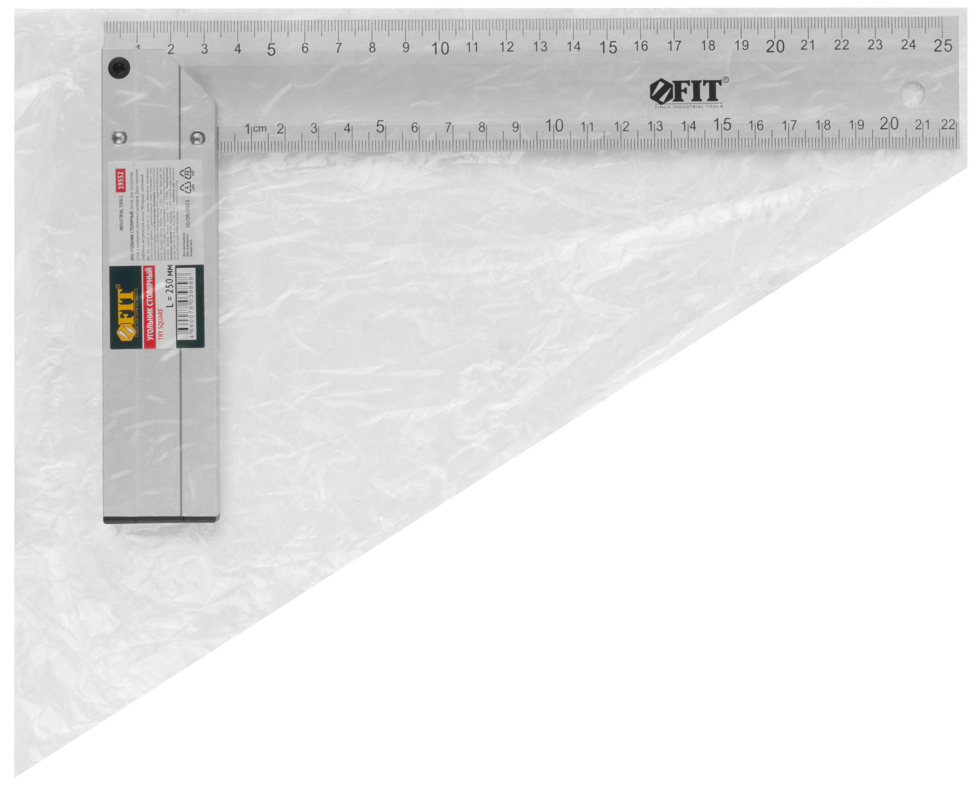Угольник столярный литой алюминиевый Профи 250 мм (19552)