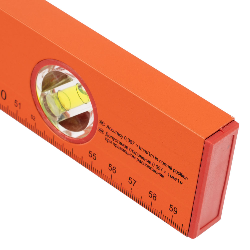 Уровень алюминиевый, 600 мм, 3 глазка, желтый, линейка Sparta (330235)