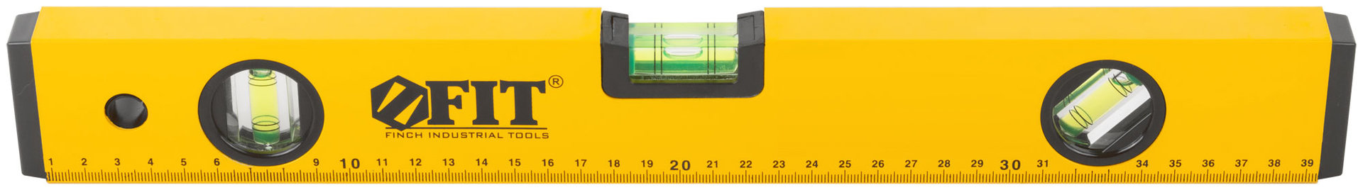 Уровень Стайл, 3 глазка, желтый усиленный корпус, фрезер. рабочая грань, шкала, Профи 400 мм (18204)