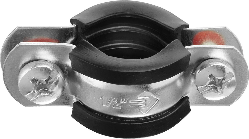 Хомут трубный с гайкой 1/2, цинк, 10 шт ЗУБР 37850-20-24