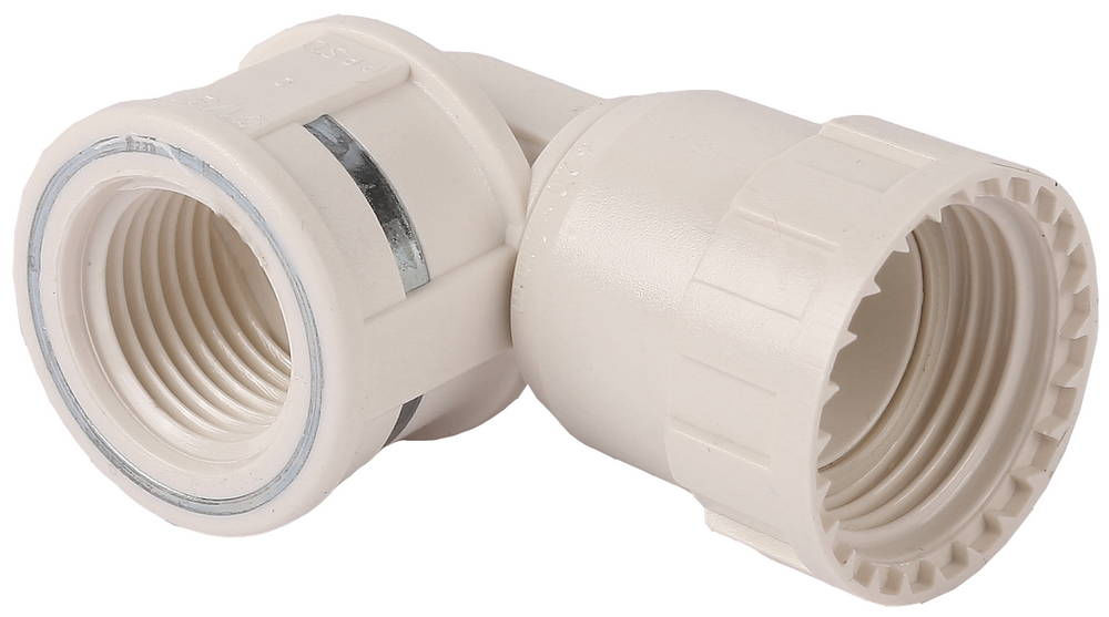 Переходник угловой ШиреФит накидная гайка - внутренняя резьба 16 мм - 1/2 ЗУБР 51484-16-1/2