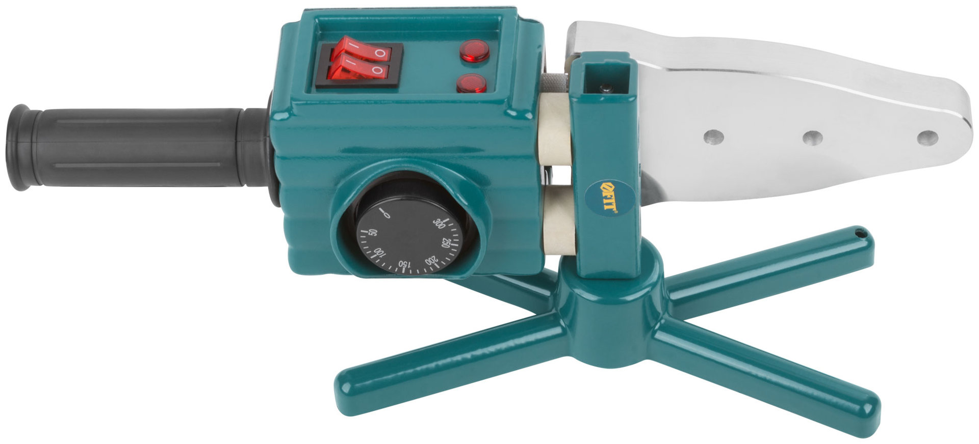 Аппарат сварочный для пластиковых труб 750/1500 Вт; 50-300 °C; диаметры труб 20-63 мм; металл. кейс (80645)