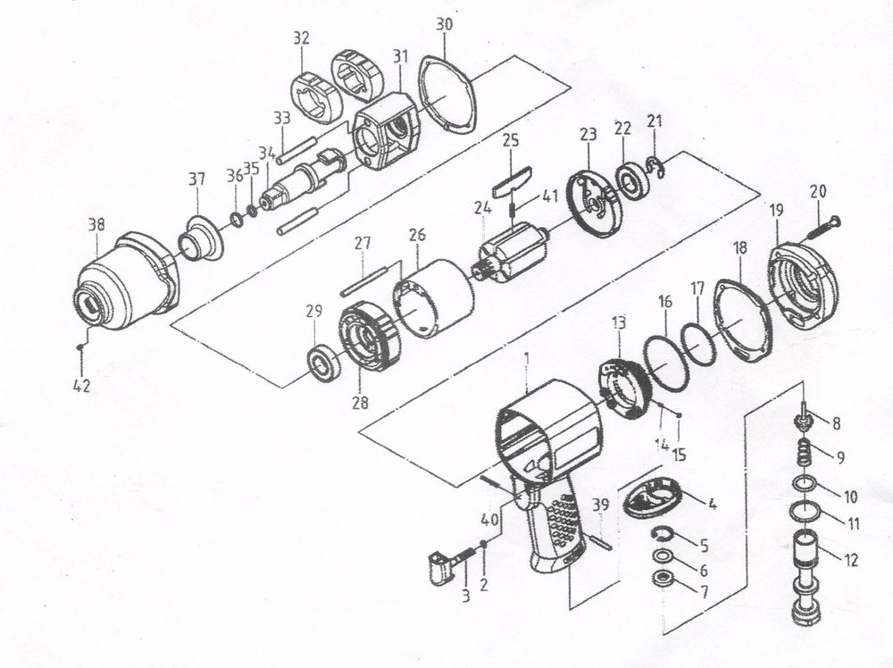 Гайковерт пневматический ударный 1/2 1085 Нм (113 кГм), композитный, Licota, PAW-04048