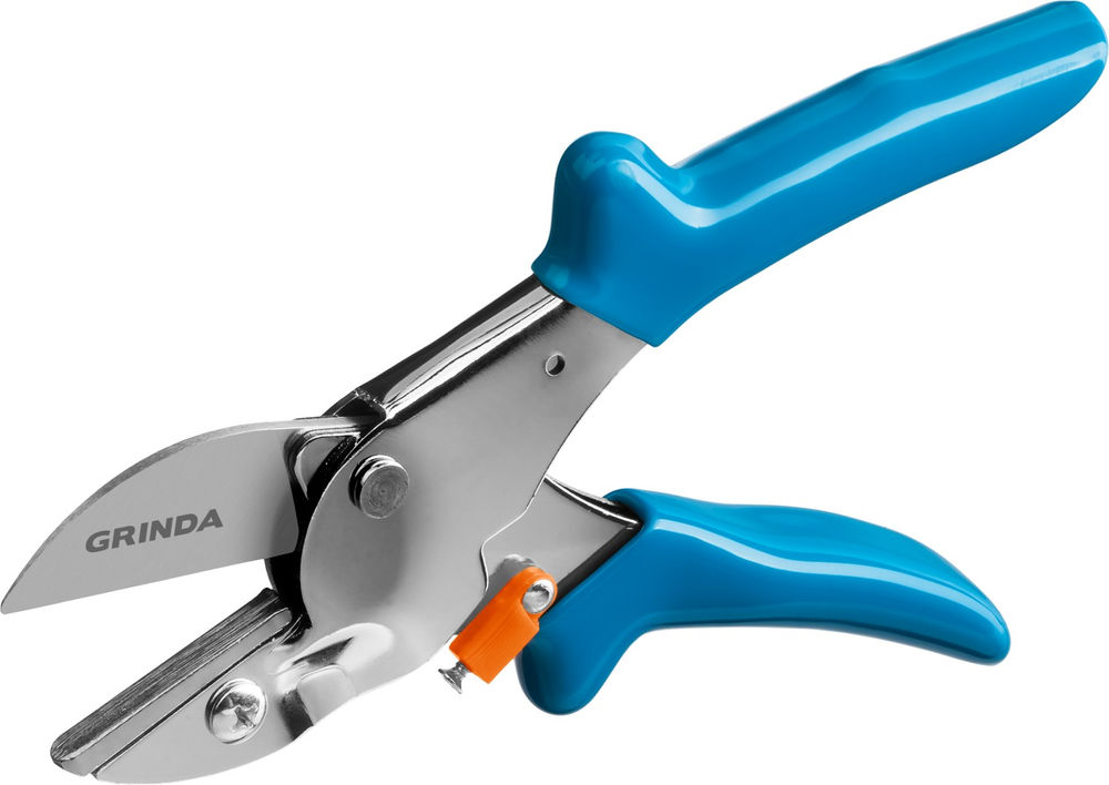 Контактный секатор P-44, 190 мм, закаленная сталь, стальные рукоятки, покрытие ПВХ, PROLine GRINDA 423444