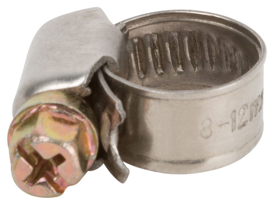 Хомут обжимной (нержавеющая сталь со сваркой) 8-12 мм (64271)