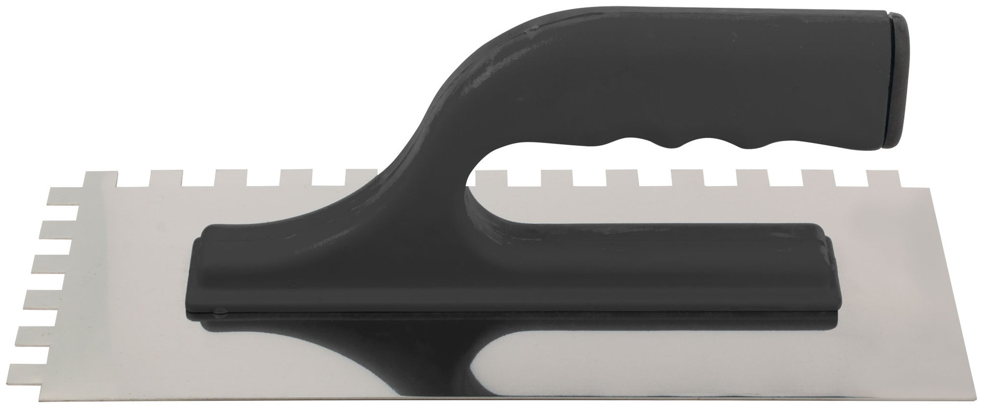 Кельма зубчатая 10 x 10, нержавеющая сталь, 270 x 130 мм, пластиковая ручка (30-2044)