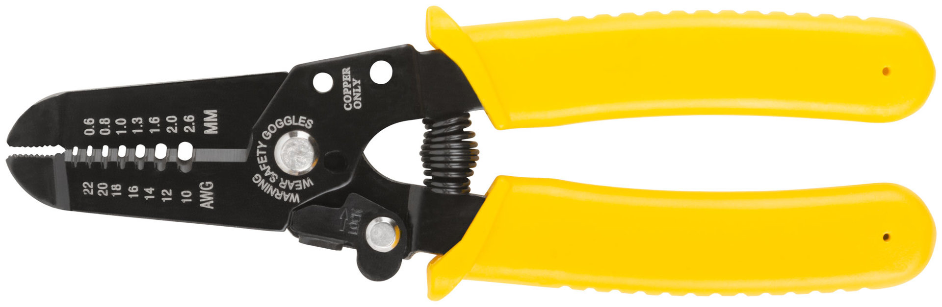 Клещи для снятия изоляции, диаметр проводов 0,6-2,6 мм, Профи, пластиковая ручка 170 мм (60020)