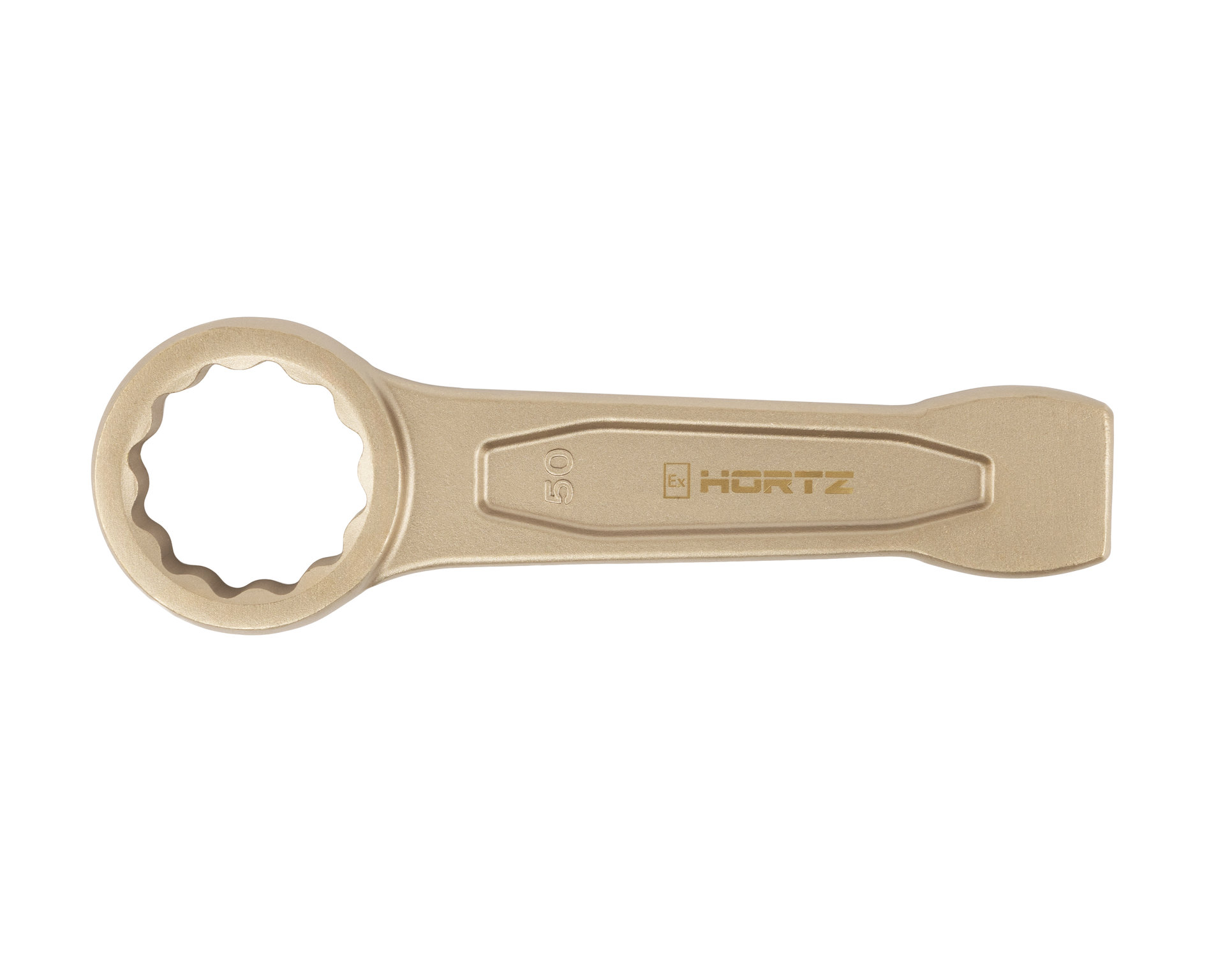 Ключ гаечный накидной ударный 50 искробезопасный сплав AlCu, HORTZ