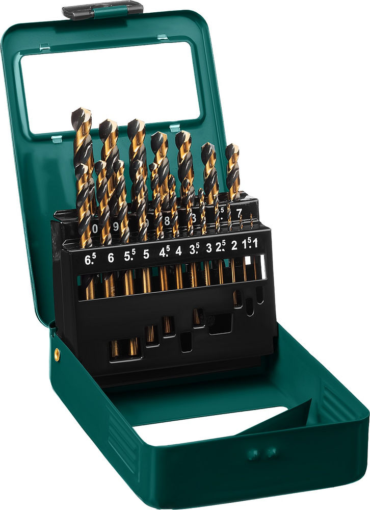 Набор сверл по металлу COBALT-8, 19 шт, (1–10 мм), сталь М42, HSS-Co(8%) KRAFTOOL 29656-H19