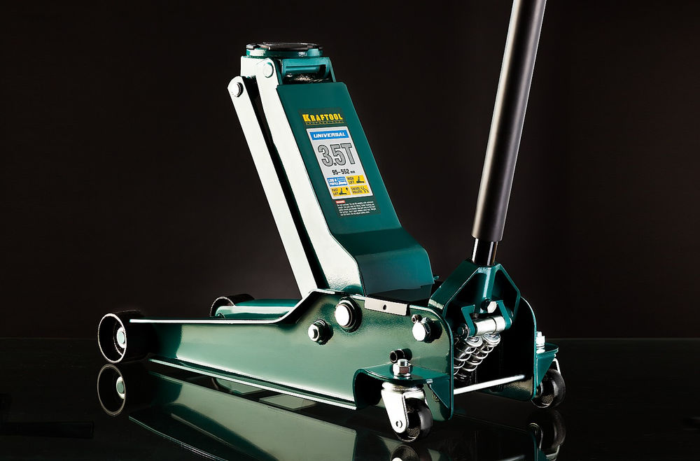 Домкрат подкатной универсальный 3.5 т, 95 - 552 мм для СТО UNIVERSAL KRAFTOOL 43454-3.5