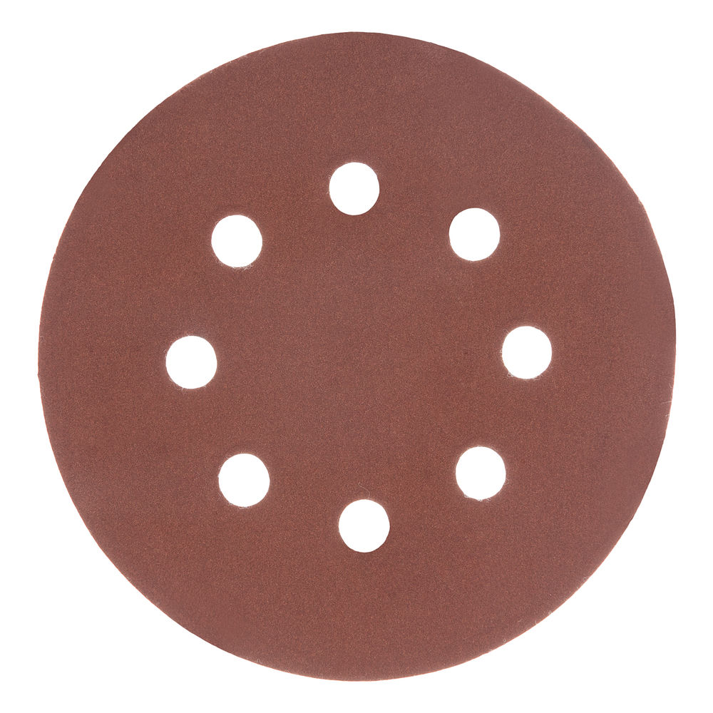 Круг абразивный на ворсовой подложке под липучку, перфорированный, P 600, 125 мм, 5 шт Matrix (73817)